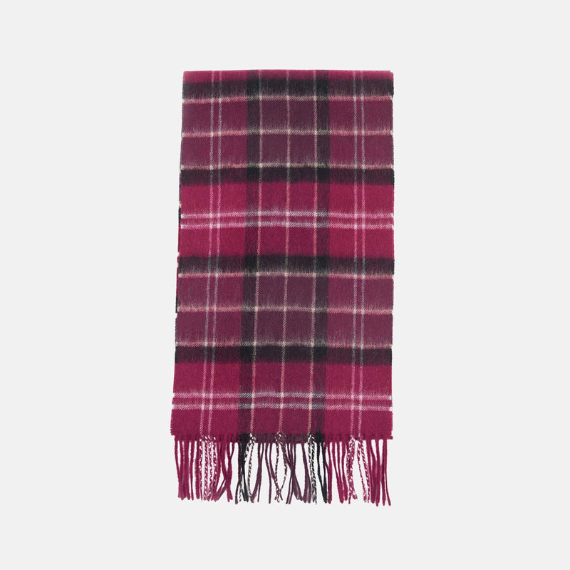 Sciarpa tartan in lana merino e cashmere