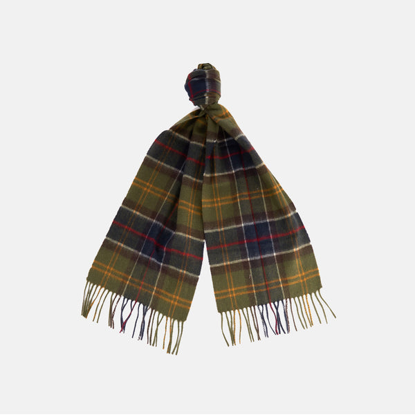 Sciarpa tartan in lana merino e cashmere